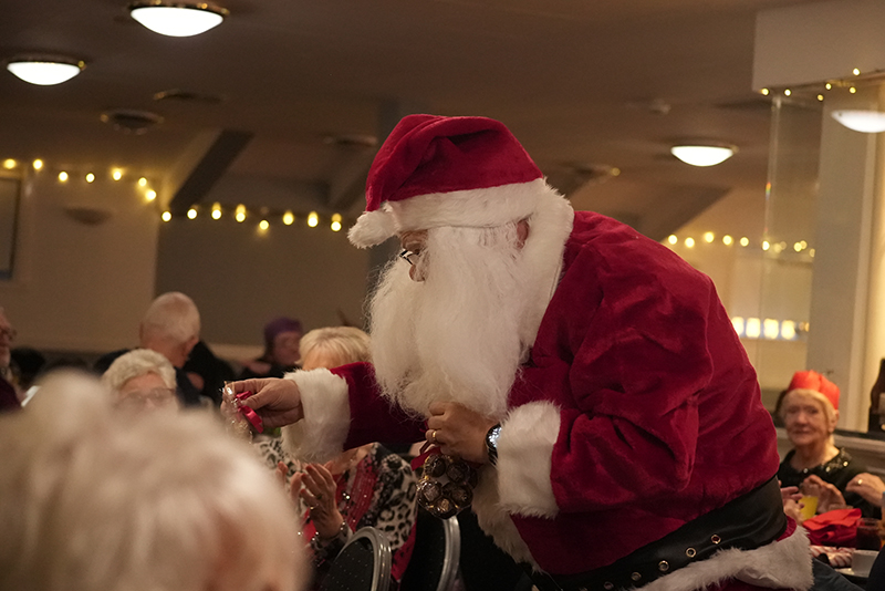 Santa at Christmas lunch community event