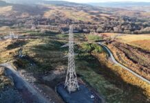 Local firms help meet milestone on major SSEN Transmission project Aerial of site