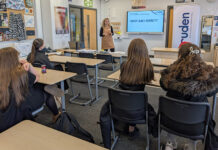 Cruden employee delivering STEM session