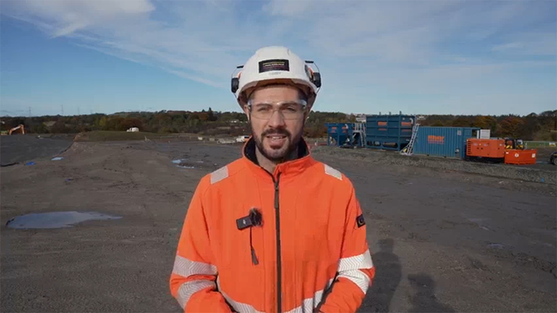 Video footage of Monklands Replacement Project enabling works