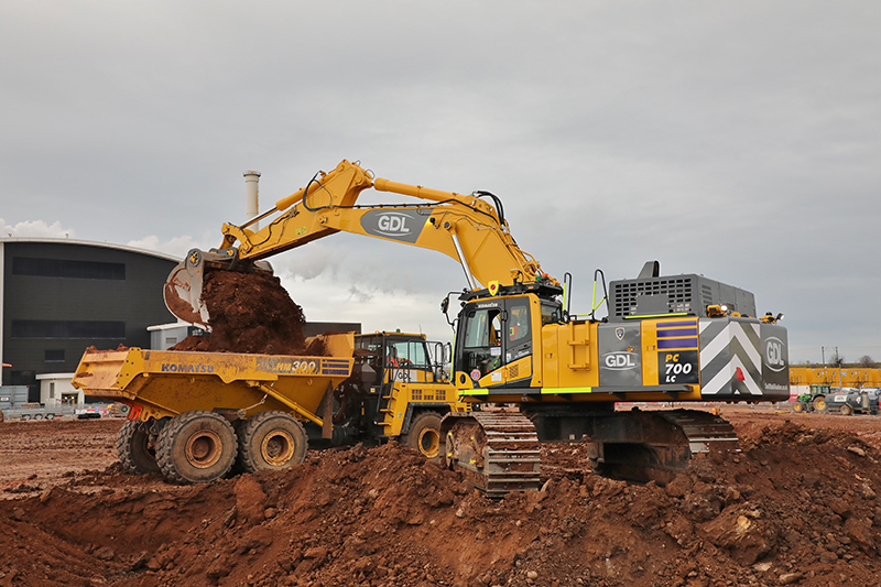 Construction equipment at Torness site
