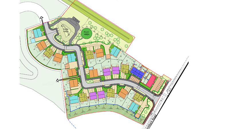 Map of proposed residential development at Crofthead, Bishopbriggs