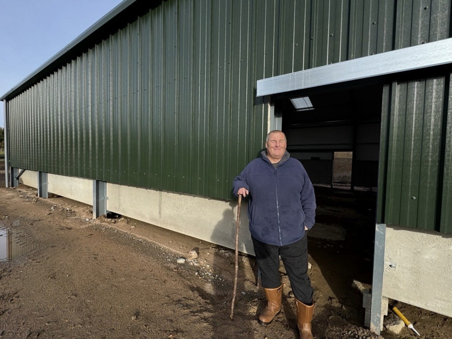 Mike Duxbury at the farm