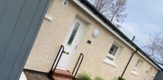 Kilwinning properties after retrofit work