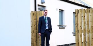Rector Sebastian Sandecki stands outside the new facility. Picture: DGS