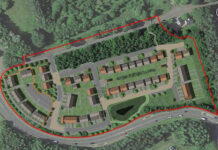 Aerial view of Kirkton Road, Livingston