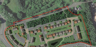 Aerial view of Kirkton Road, Livingston