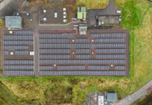 Aerial view of Roberton PV scheme