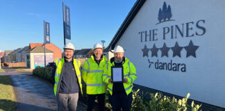 L-R: Aaron McGurk (assistant site manager); Stuart Dallas (operations director); Colin Watson (senior site manager)