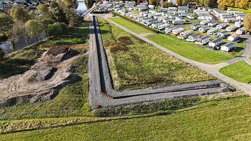 Steel sheet pile walls in Comrie