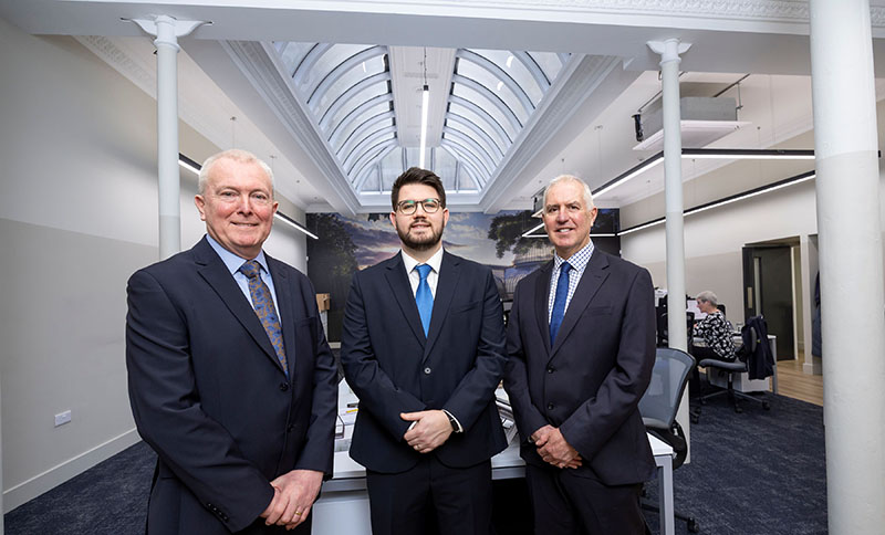 DM Hall's John McHugh (managing partner); Charlie Barrett (partner); and Alan Gordon (senior partner)