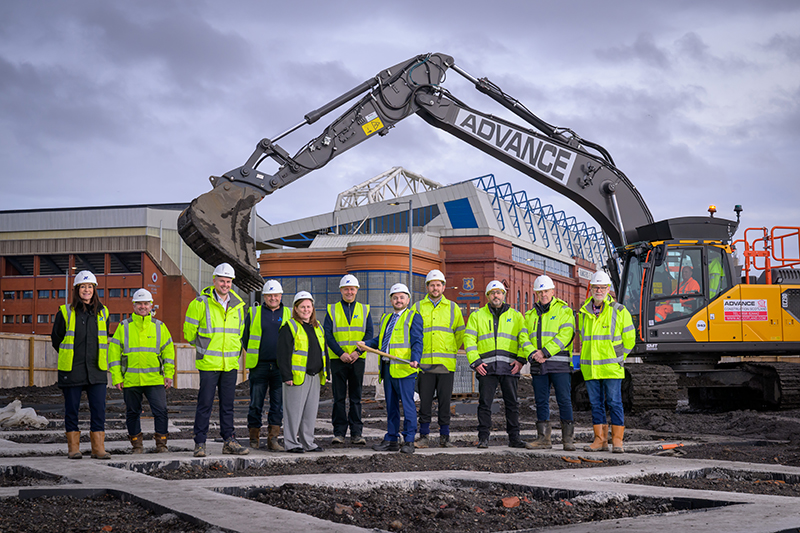 Sod-cutting ceremony at Ibrox housing development