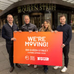 L-R: Martin Speirs (director, CBRE); presenters George Bowie and Cassi Gillespie; and David Robertson (director of content, Hits Radio Network, Scotland & N.I)