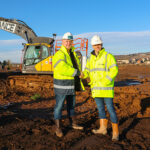 Colin Bennett (Housing Growth Partnership) and Paul Kelly (Briar Homes) at new housing site in Kennoway