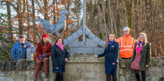 Community artwork in Roslin