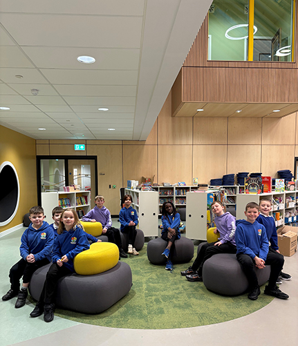 Pupils at new Whitecraig Primary