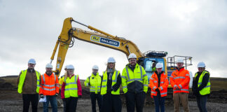 Representarives from Muirhall, RJ McLeod and Mairi McAllan MSP