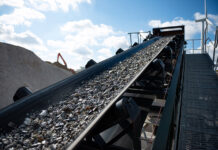 Construction materials being produced