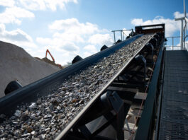 Construction materials being produced