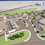 CGI of roadside development outside Errol