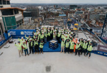 Topping out ceremony at Glasgow student accommodation