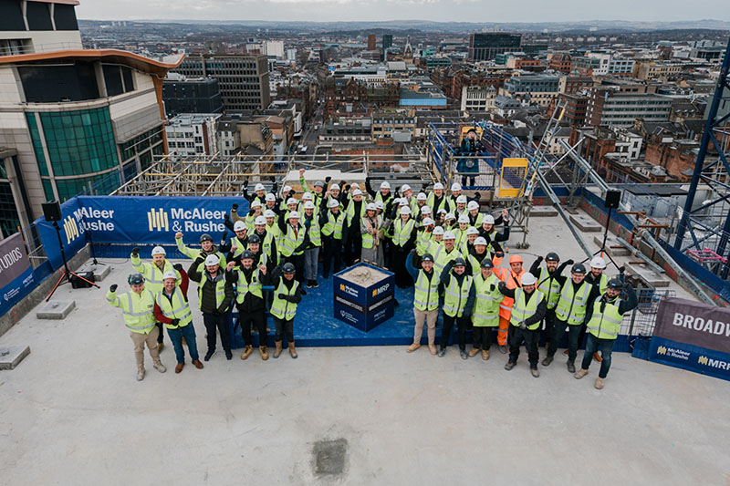Topping out ceremony at Glasgow student accommodation