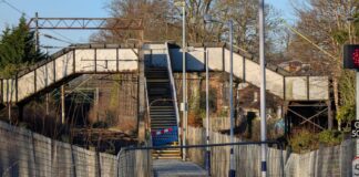 Railway bridge closed to public