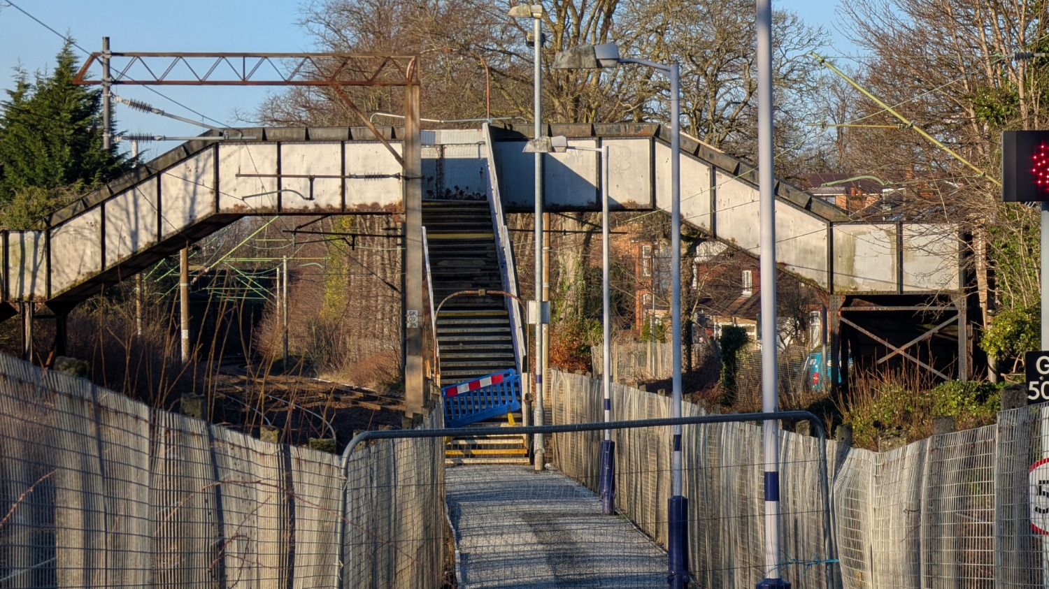 Railway bridge closed to public