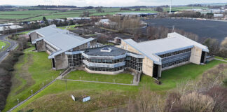 Aerial footage of Dunfermline development
