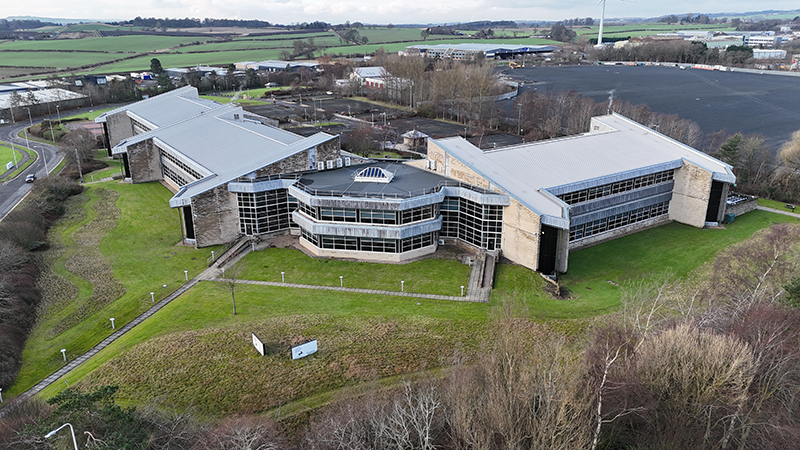 Aerial footage of Dunfermline development