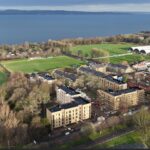 Aerial image of coastal housing development