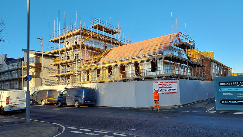Timber frame housing site