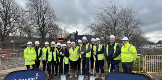 Sod cutting ceremony at Midlothian housing site