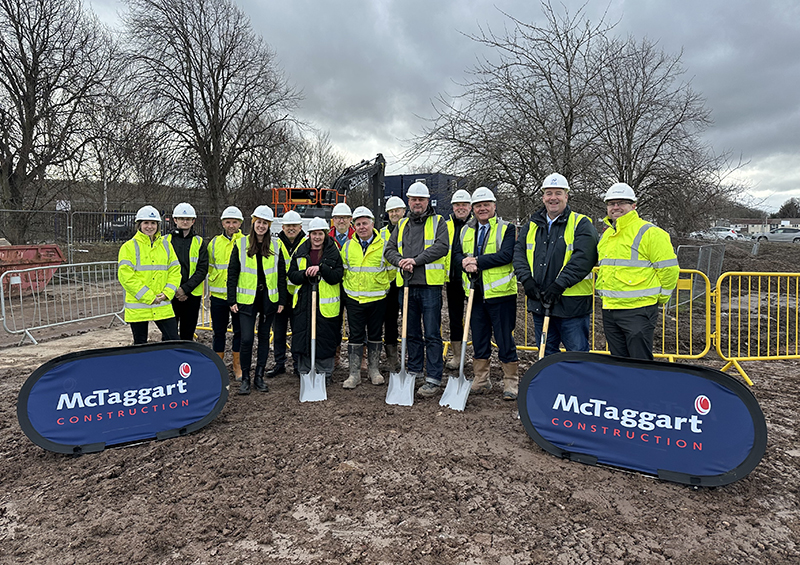 Sod cutting ceremony at Midlothian housing site