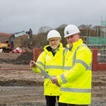 L-R: Mark Sinclair of Charles Church and John Hamilton, CEO of Winchburgh Developments. Image credit: Gary Baker