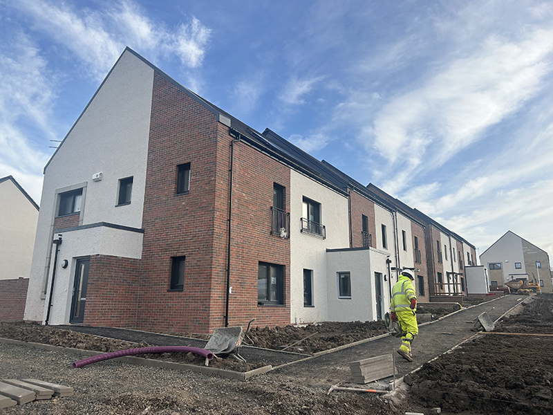Housing project designed to Passivhaus standards