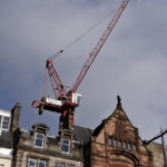 Foundation works are a towering triumph in Edinburgh city centre Tower crane in Edinburgh city centre