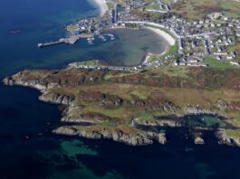 Aerial of Port Ellen