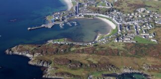 Aerial of Port Ellen