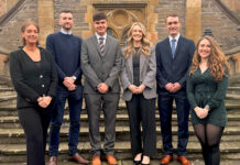 Hardies hails success of newly qualified chartered surveyors Steph Haig, Shaun Strachan, Bailey Mone, Sophie Ellison, Jamie McCormack, Giorgia Murray