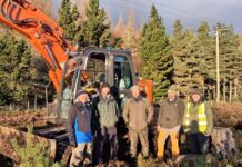 Phil Waite (Highland Council Outdoor Access Manager), Andrew Gilmore (THC GGW Officer), Alex Davies (Highlands Rewilding), Daniel Holm (Highlands Rewilding), Mark Hedderwick (Hitrak Ltd)