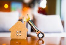 Stock image of house cut out