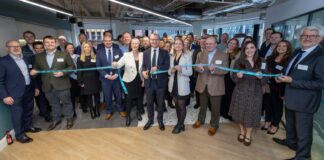 Ribbon cut of new office