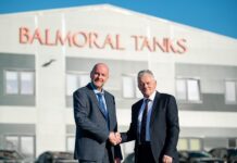 Handshake marking Paul Edwards' appointment as Balmoral Tanks MD