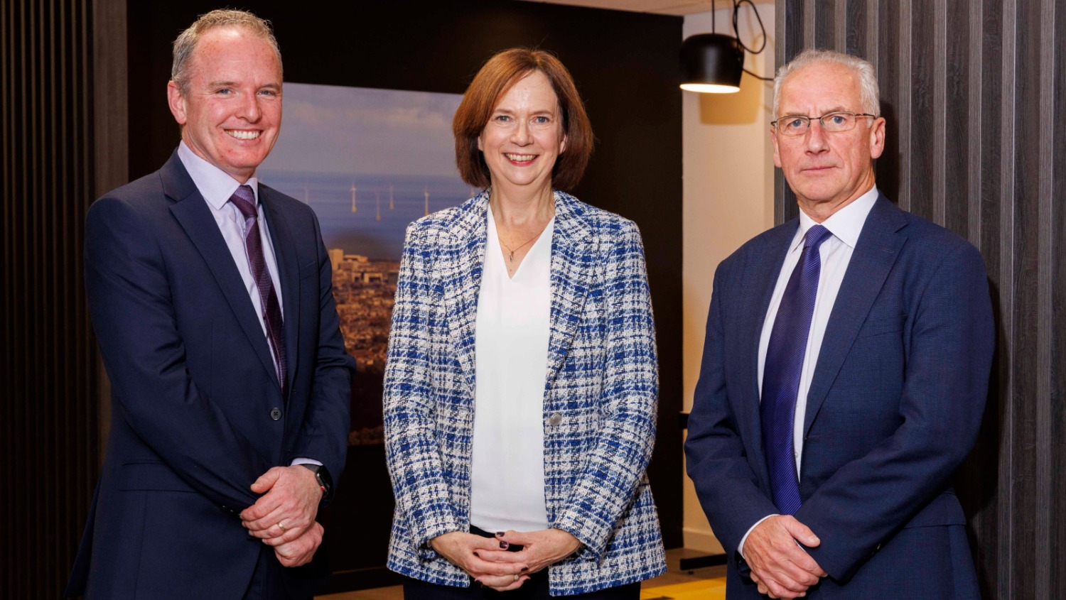 Adrian Gillespie, Scottish Enterprise chief executive; Maggie McGinlay, ETZ chief executive; and Trevor Garlick, ETZ vice chair