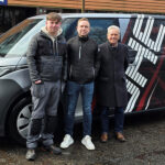 Mark Heaney (centre) with son Aidan and dad John