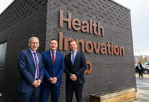 L-R: Professor Andy Schofield, Wes Streeting MP, and Steijn Ribbens