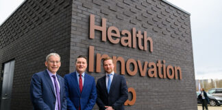 L-R: Professor Andy Schofield, Wes Streeting MP, and Steijn Ribbens