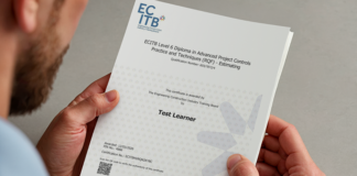 Holding an example of the new ECITB certificates