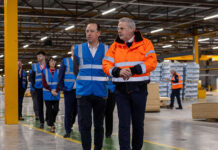 Irish housing minister visits Irvine timber facility John Cummins and Jim Patterson tour Irvine timber facility